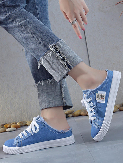 Denim Mule Sneakers