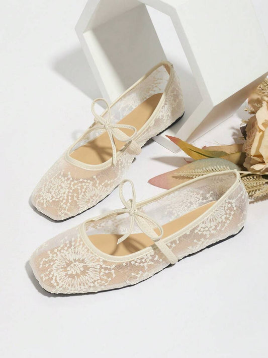 Elowen Lace Mary Jane Ballerinas