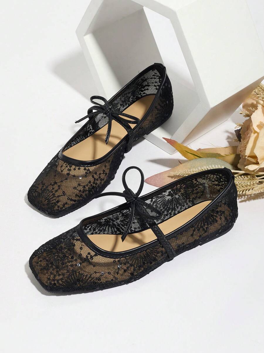 Elowen Lace Mary Jane Ballerinas