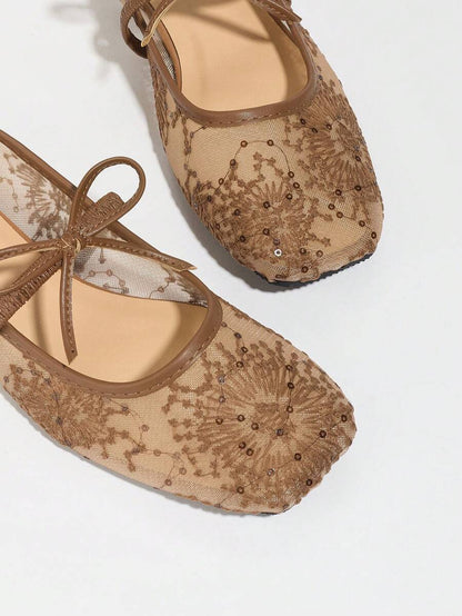 Elowen Lace Mary Jane Ballerinas