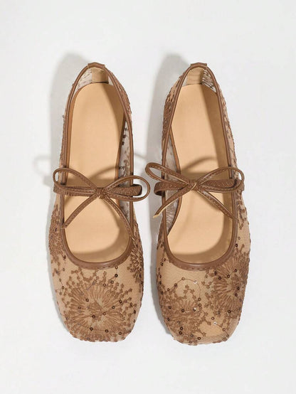 Elowen Lace Mary Jane Ballerinas