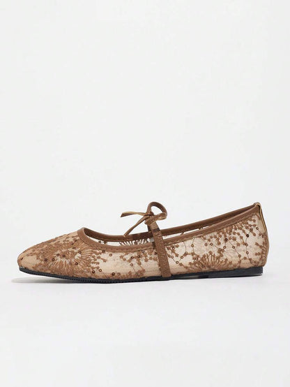 Elowen Lace Mary Jane Ballerinas