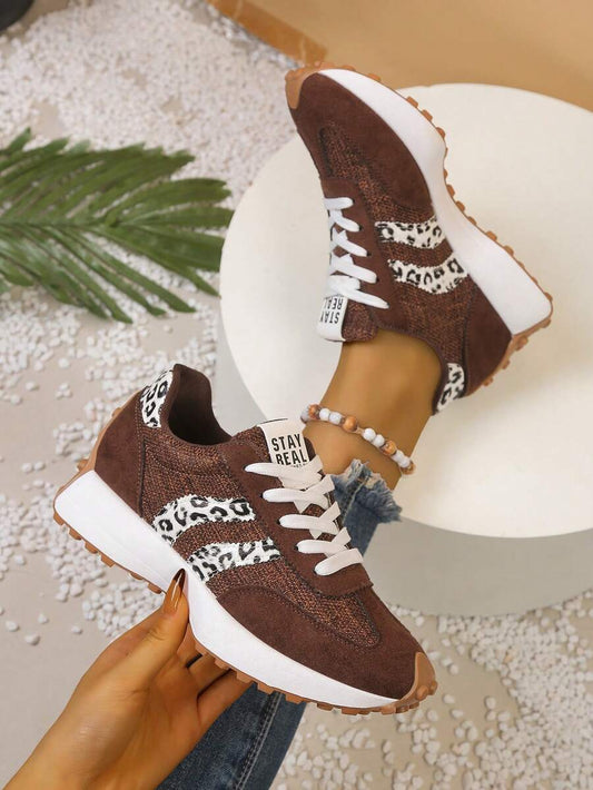 CloudLane Stripe Casual | Dark Mocha Leopard