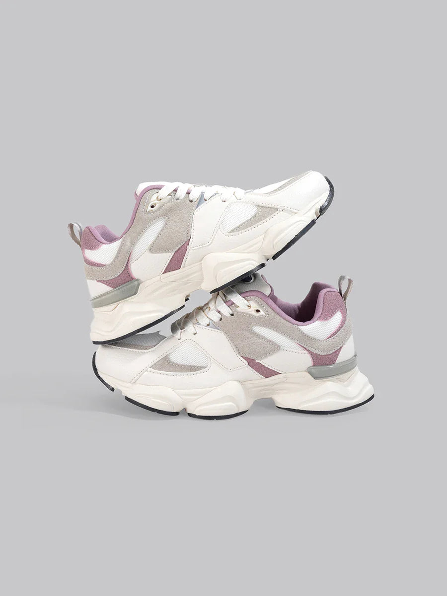 Beige Reflective Sneakers