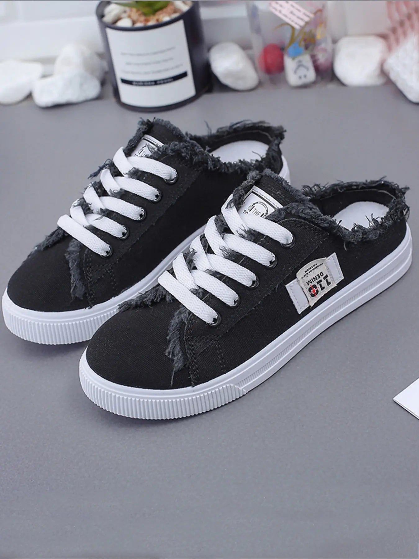 Denim Mule Sneakers