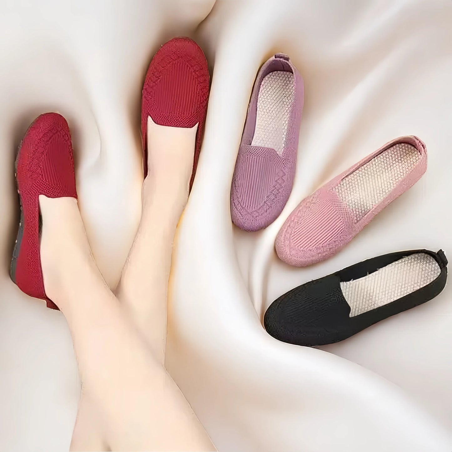 KnitEase Slip-On Loafers