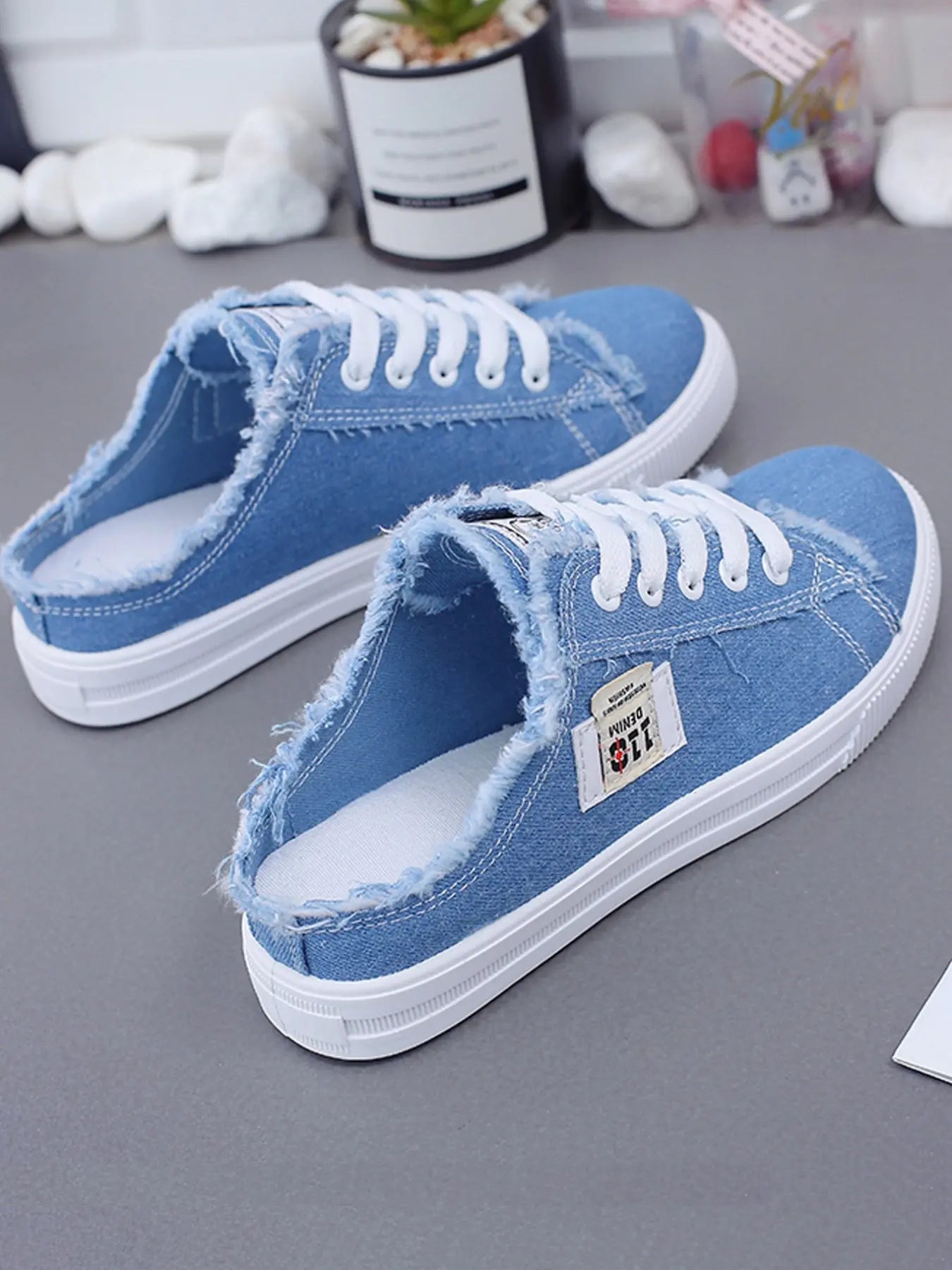 Denim Mule Sneakers