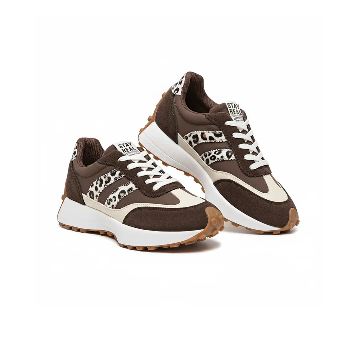 CloudLane Stripe Casual | Leopard Braun