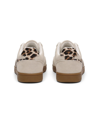 Harbor Court Beige Leopard Gum Sole Sneakers