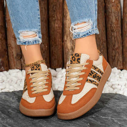 Samba Retro Brown/Beige Leopard Sneakers