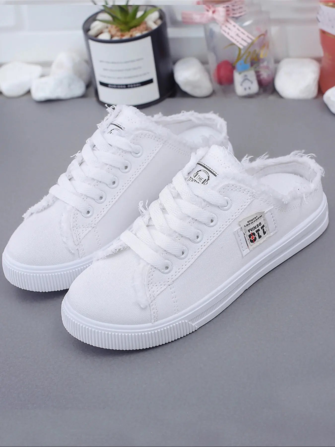 Denim Mule Sneakers