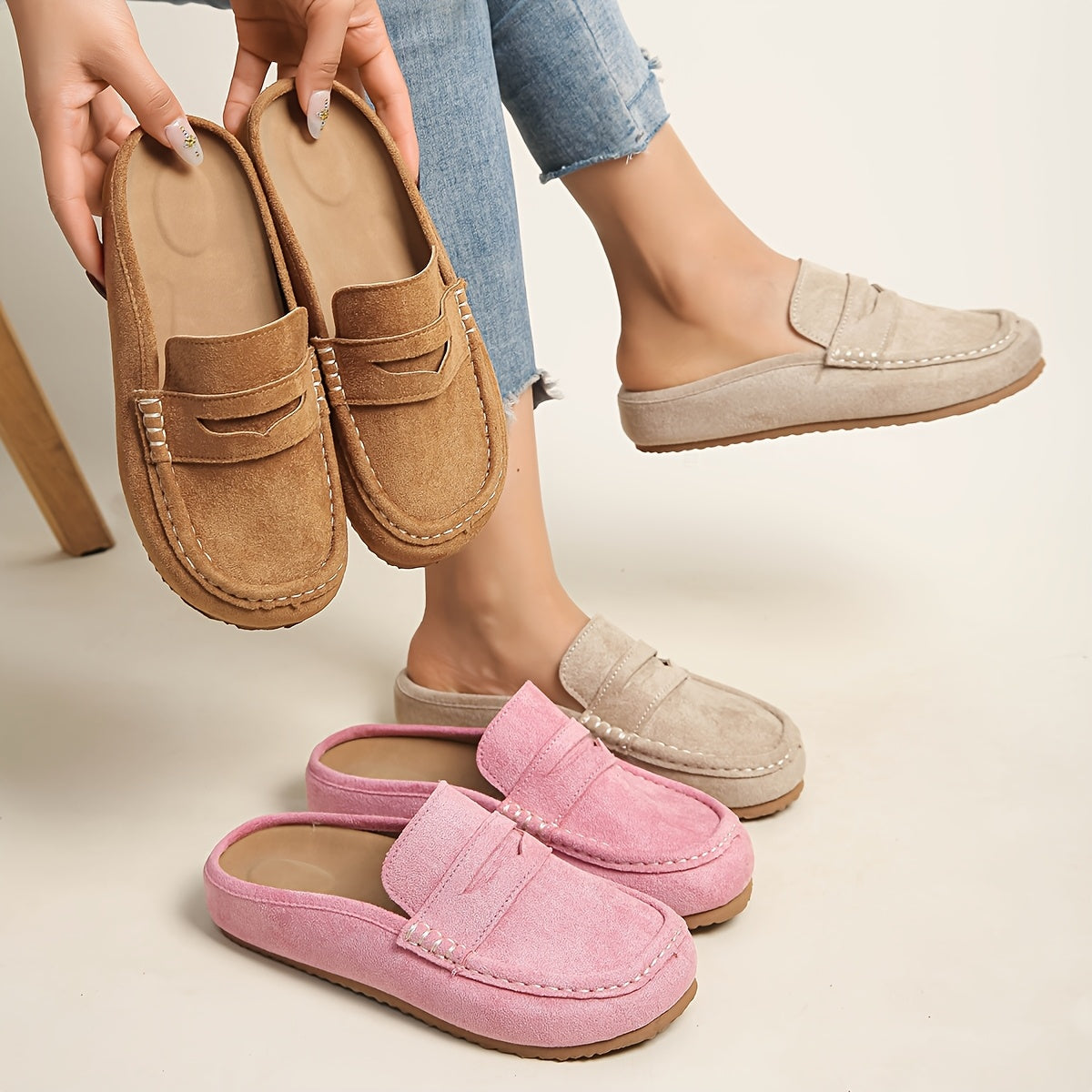 SoftStep Suede Mule Loafers